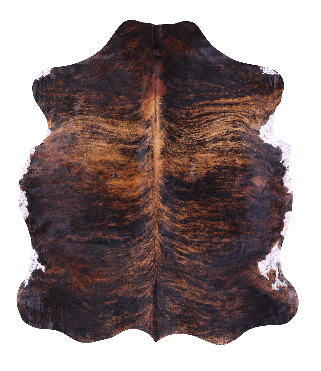 Brindle Natural Cowhide Rug - Large 6'10"H x 5'10"W