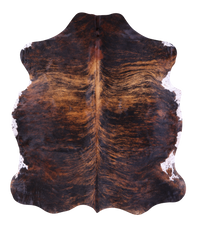 Thumbnail for Brindle Natural Cowhide Rug - Large 6'10