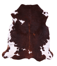 Thumbnail for Brown & White Natural Cowhide Rug - Medium 6'3