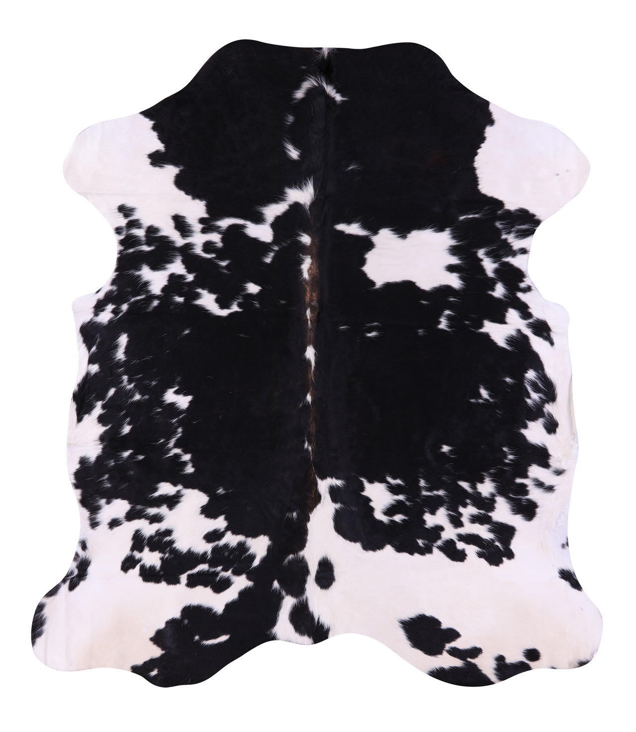 Black & White Natural Cowhide Rug - Large 6'9"H x 5'11"W