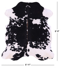 Thumbnail for Black & White Natural Cowhide Rug - Large 6'9