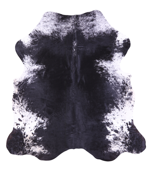 Black Salt & Pepper Natural Cowhide Rug - Large 6'9