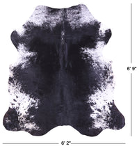 Thumbnail for Black & White Salt & Pepper Natural Cowhide Rug - Large 6'9