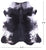 Black Salt & Pepper Natural Cowhide Rug - Large 6'9"H x 6'2"W