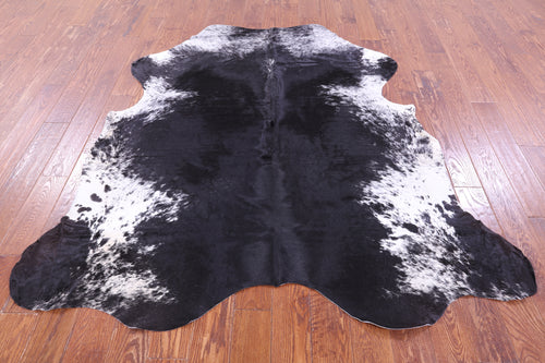 Black Salt & Pepper Natural Cowhide Rug - Large 6'9