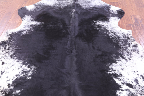 Black Salt & Pepper Natural Cowhide Rug - Large 6'9