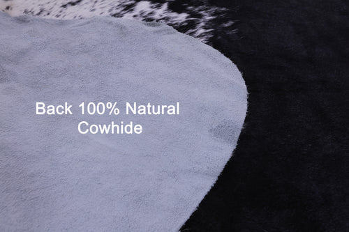 Black Salt & Pepper Natural Cowhide Rug - Large 6'9
