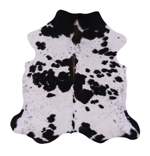 Brown & White Natural Cowhide Rug - Large 6'6