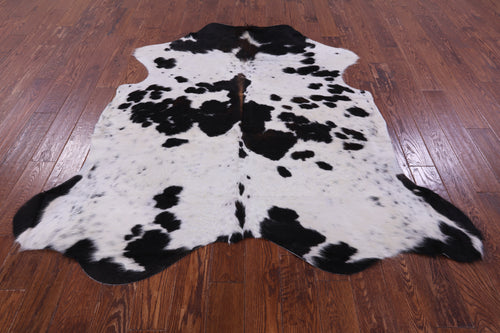 Brown & White Natural Cowhide Rug - Large 6'6