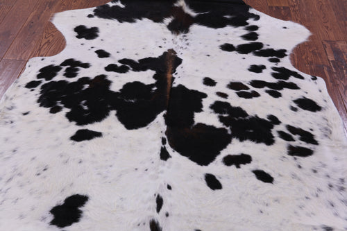 Brown & White Natural Cowhide Rug - Large 6'6