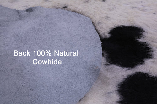 Brown & White Natural Cowhide Rug - Large 6'6