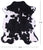 Black & White Natural Cowhide Rug - X-Large 7'6"H x 6'4"W
