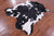 Black & White Natural Cowhide Rug - XLarge 7'6"H x 6'4"W