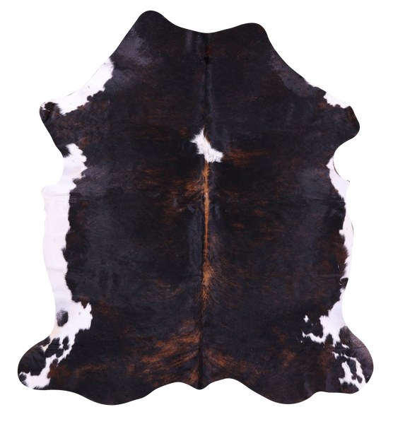 Tricolor Natural Cowhide Rug - XLarge 7'0"H x 6'4"W