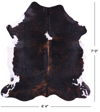 Thumbnail for Tricolor Natural Cowhide Rug - XLarge 7'0