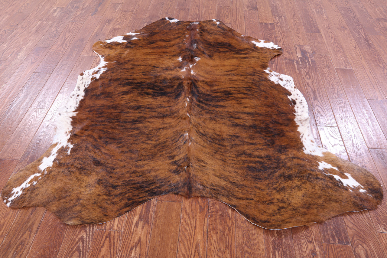 Brindle Natural Cowhide Rug - Large 6'6"H x 6'3"W