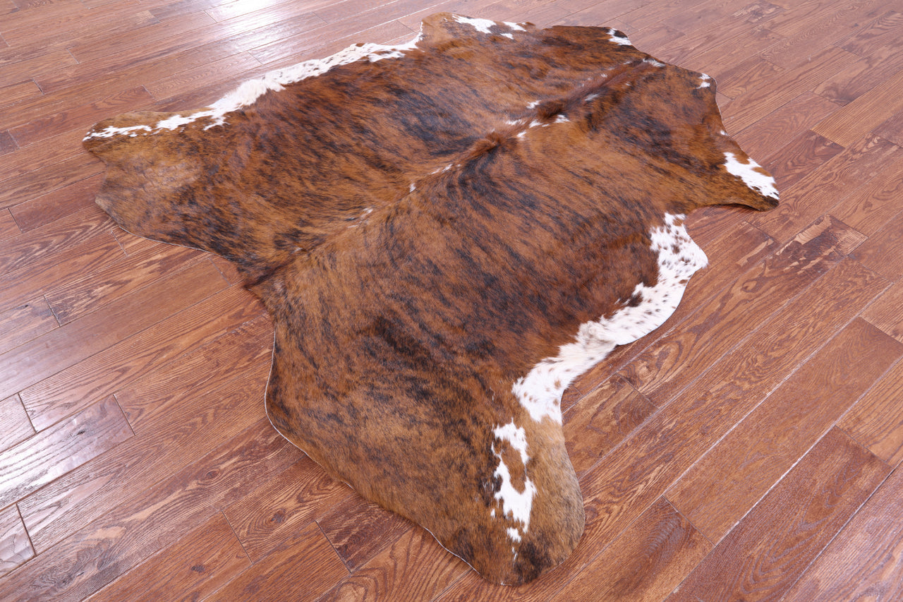 Brindle Natural Cowhide Rug - Large 6'6"H x 6'3"W