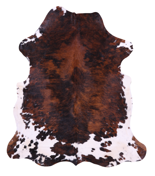 Tricolor Natural Cowhide Rug - XLarge 7'5"H x 6'5"W