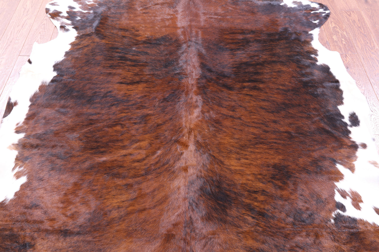 Tricolor Natural Cowhide Rug - XLarge 7'3"H x 6'7"W