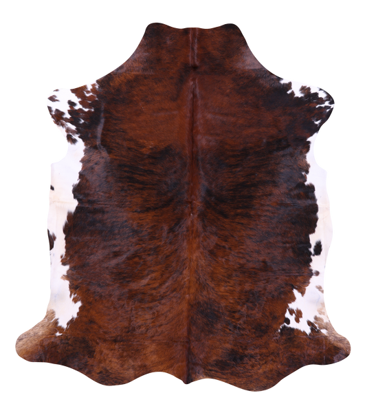 Tricolor Natural Cowhide Rug - XLarge 7'3"H x 6'7"W