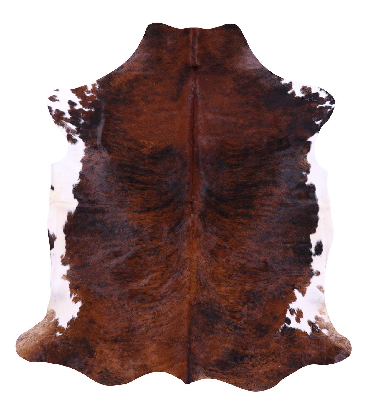 Tricolor Natural Cowhide Rug - XLarge 7'3"H x 6'7"W