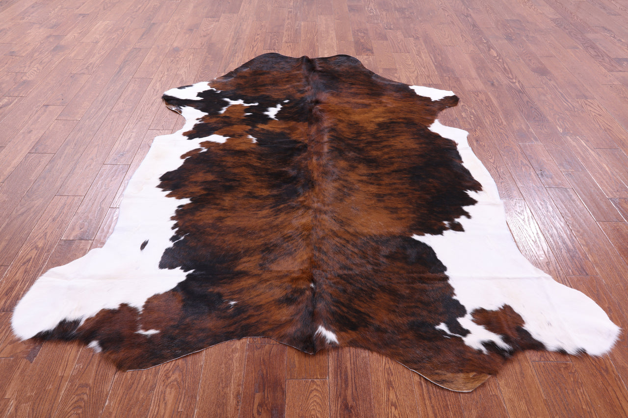 Tricolor Natural Cowhide Rug - XLarge 7'6"H x 6'6"W