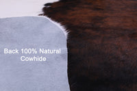 Thumbnail for Tricolor Natural Cowhide Rug - XLarge 7'6