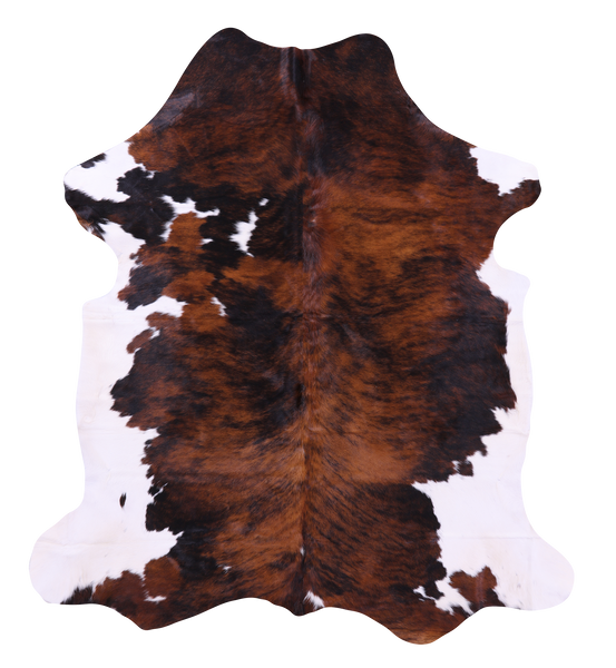 Tricolor Natural Cowhide Rug - XLarge 7'6"H x 6'6"W