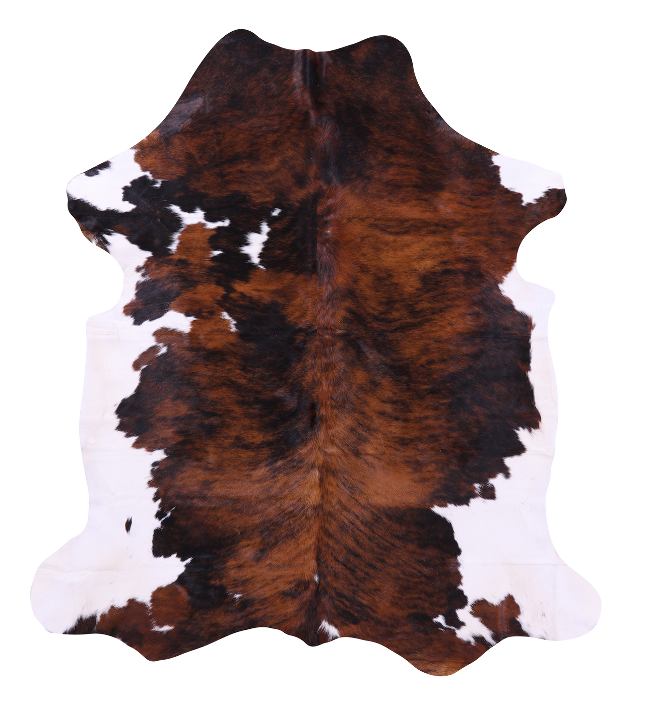 Tricolor Natural Cowhide Rug - XLarge 7'6"H x 6'6"W