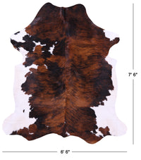 Thumbnail for Tricolor Natural Cowhide Rug - XLarge 7'6