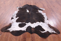 Thumbnail for Salt & Pepper Brown & White Natural Cowhide Rug - XLarge 7'0