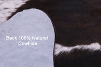 Thumbnail for Salt & Pepper Brown & White Natural Cowhide Rug - XLarge 7'0