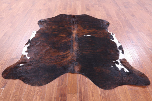 Dark Brindle Natural Cowhide Rug - Large 6'6