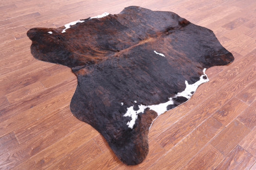 Dark Brindle Natural Cowhide Rug - Large 6'6