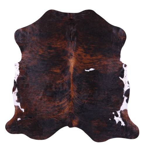 Dark Brindle Natural Cowhide Rug - Large 6'6