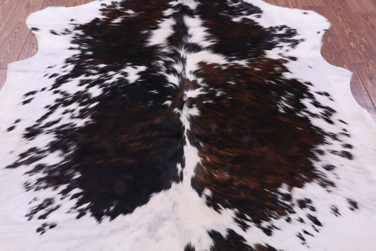 Tricolor Natural Cowhide Rug - Large 6'2"H x 5'11"W