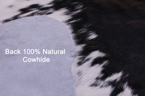 Tricolor Natural Cowhide Rug - Large 6'2