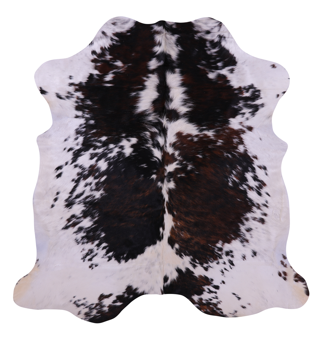 Tricolor Natural Cowhide Rug - Large 6'2"H x 5'11"W