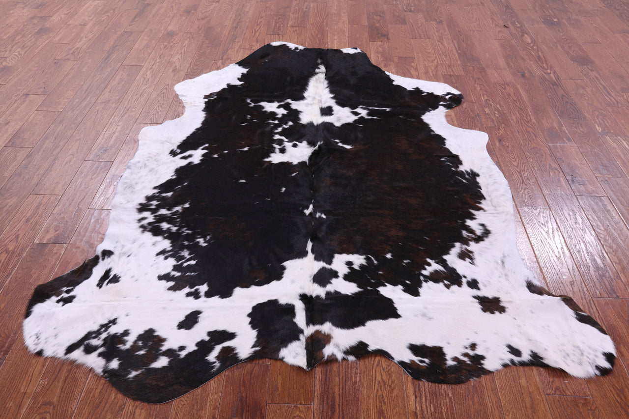 Tricolor Natural Cowhide Rug - XLarge 7'1"H x 5'11"W