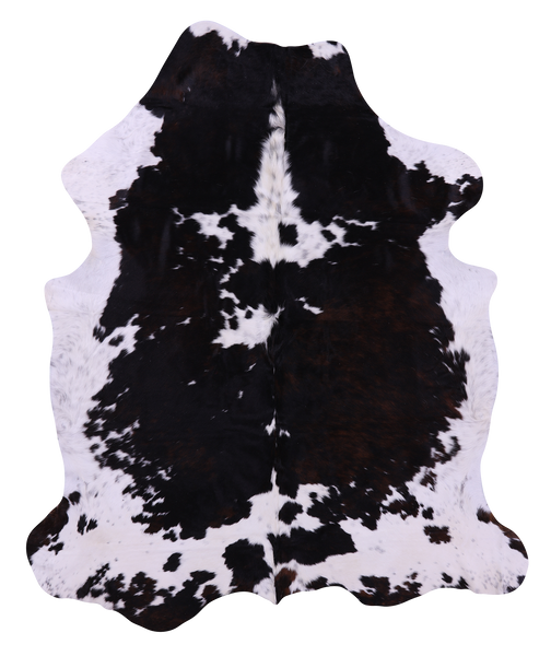 Tricolor Natural Cowhide Rug - XLarge 7'1"H x 5'11"W