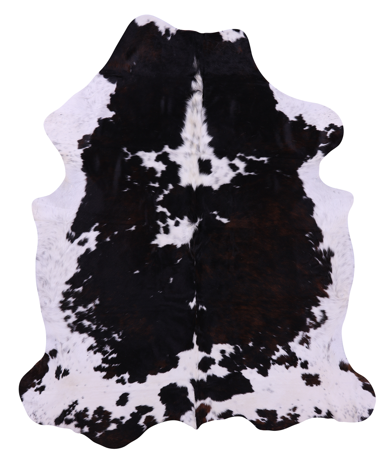 Tricolor Natural Cowhide Rug - XLarge 7'1"H x 5'11"W