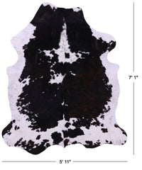 Thumbnail for Tricolor Natural Cowhide Rug - XLarge 7'1