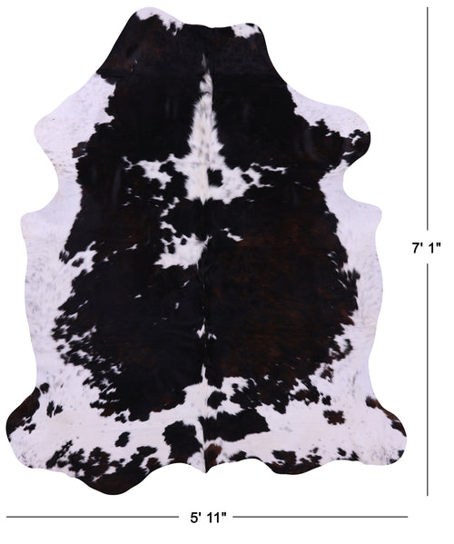 Tricolor Natural Cowhide Rug - X-Large 7'1