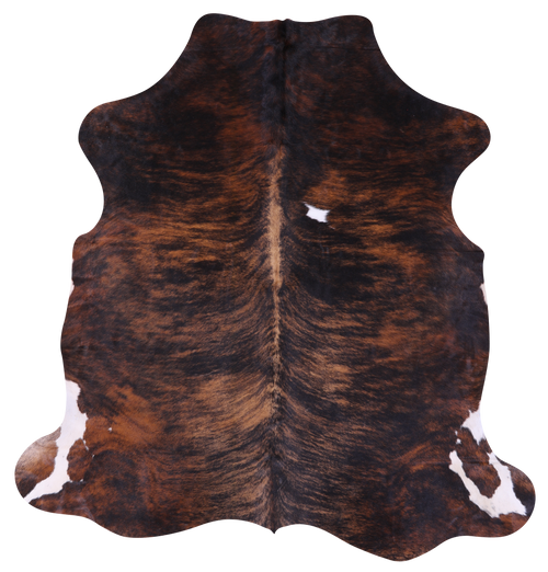Dark Brindle Natural Cowhide Rug - Medium 6'2