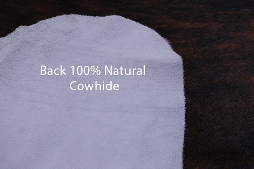 Dark Brindle Natural Cowhide Rug - Medium 6'2