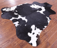 Thumbnail for Black & White Natural Cowhide Rug - Large 6'8