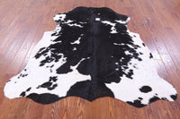 Thumbnail for Black & White Natural Cowhide Rug - Medium 6'1