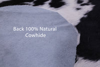 Thumbnail for Black & White Natural Cowhide Rug - Medium 6'1