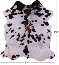 Thumbnail for Tricolor Natural Cowhide Rug - Medium 6'2