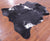 Black & White Natural Cowhide Rug - Large 6'8"H x 6'3"W